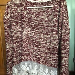 Burgundy sweater